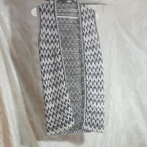 Black and White Patterned Vest